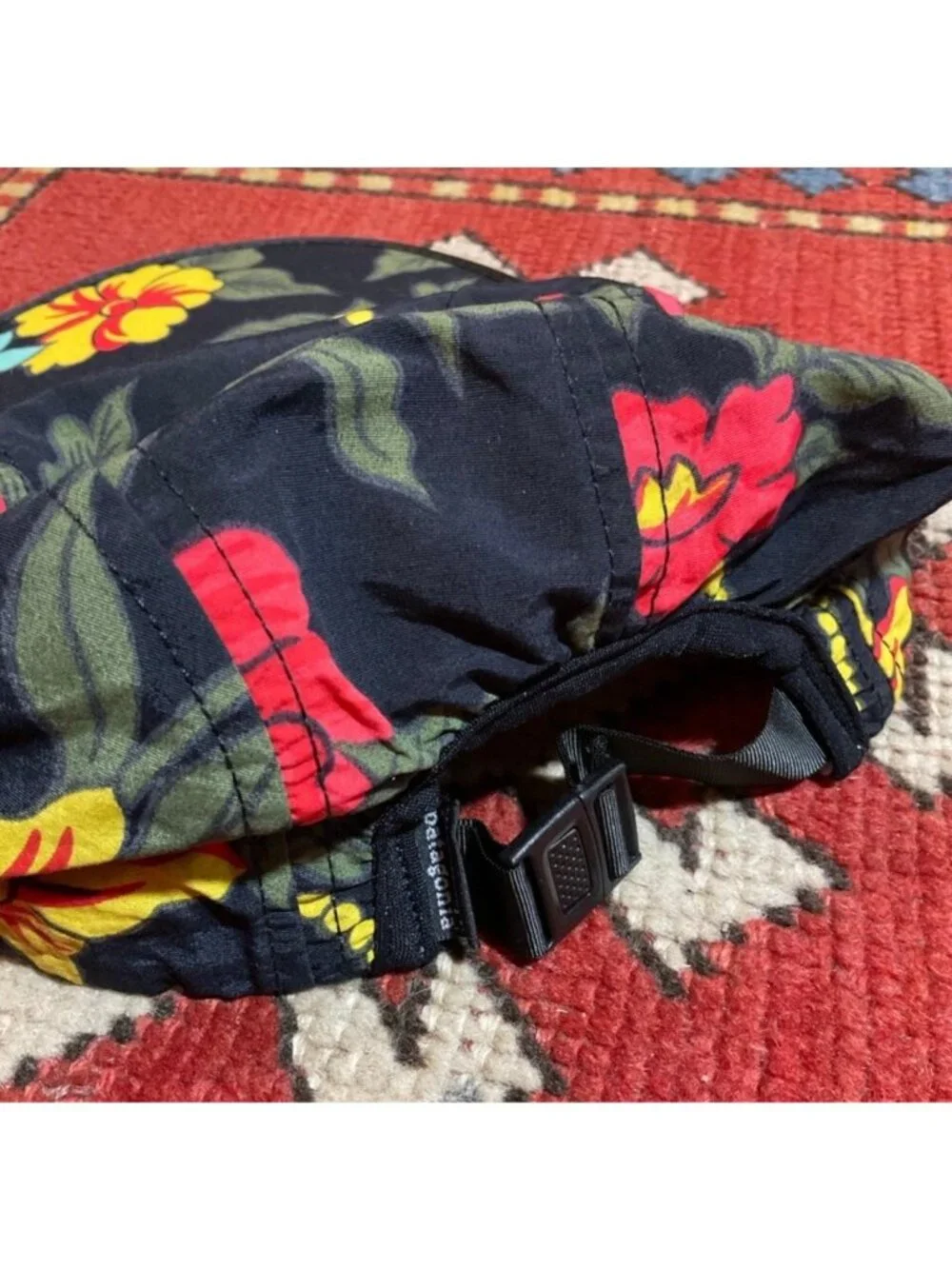 Patagonia Vintage RARE Duckbill Hawaiian 🌺 Floral Hat Unisex 90s Beach Surf